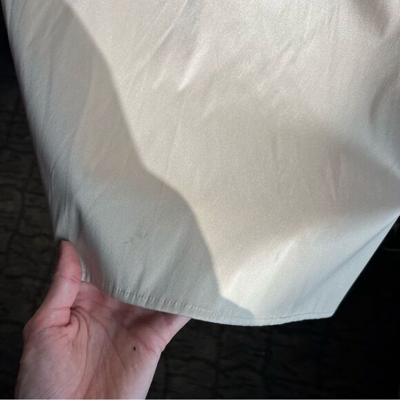 J. Crew Collection bow-front cutout midi dress in stretch taffeta Khaki Tan - Picture 11 of 14